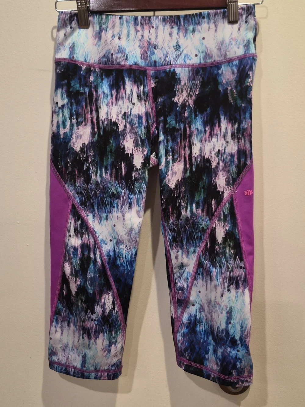 Girls' Purple Multi-Color Active Leggings